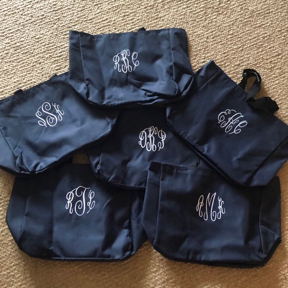 Handbags - Navy Blue Monogrammed tote - $10 per bag